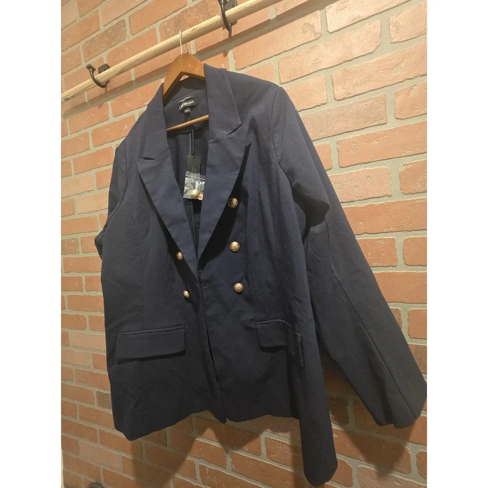 Lane Bryant Blazer 28 The Bryant Blazer Navy New‎ With Tags.             Sku 99